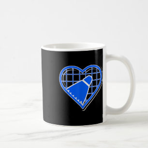 Mug Blue Badminton Heart Pour Les Amateurs De Badminto