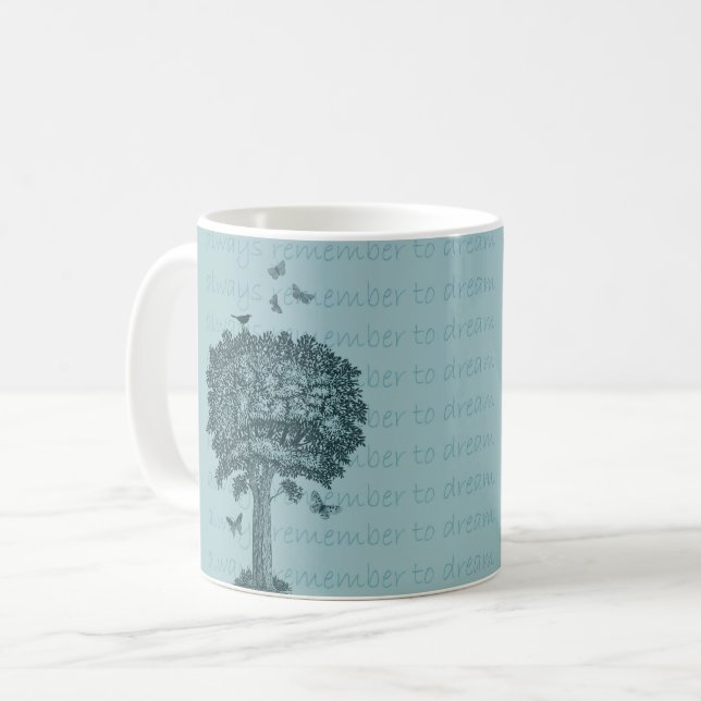 Mug Blue Birds Papillons Dream Tree (Devant gauche)