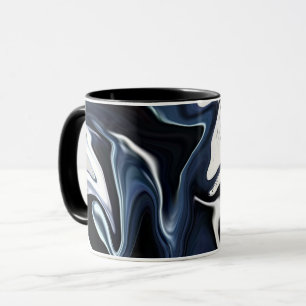 Mug Blue blurred pattern