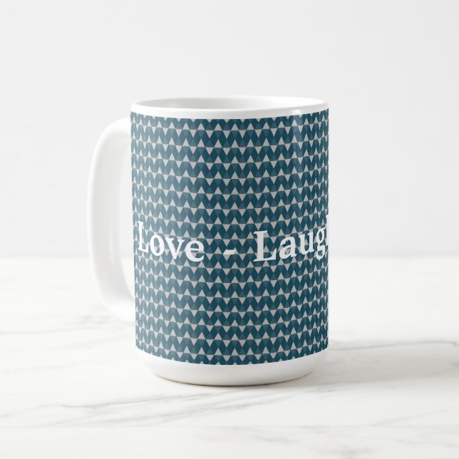 Mug Blue diamonds pattern (Devant gauche)