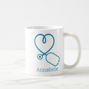 Mug Blue ER Nurse Assistant Médicale Amour Personnalis