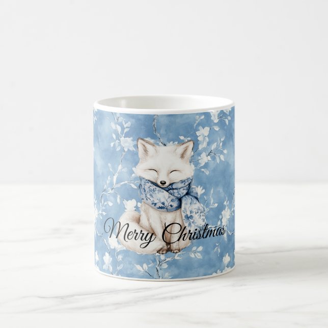 Mug Blue Floral Fox (Centre)