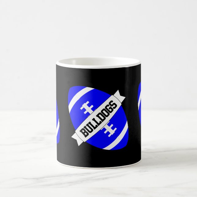 Mug Blue Football entraîneur ou ventilateur sur mesure (Centre)
