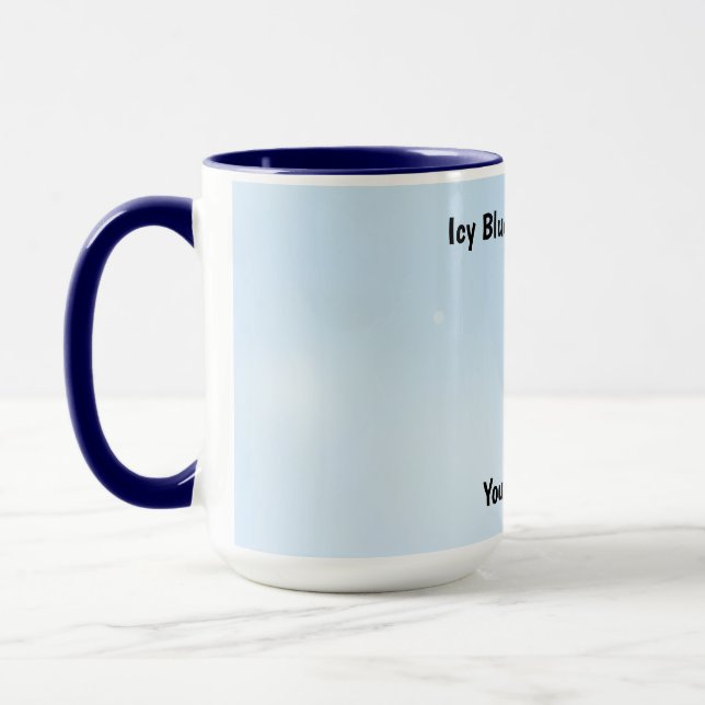 Mug Blue Frost Shimmer Design (Gauche)