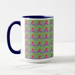 Mug Blue 'Fun Yoga Designs' Combo Coffee Mug/ Cup
