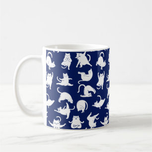 Mug Blue Funny Chat En Yoga Sports