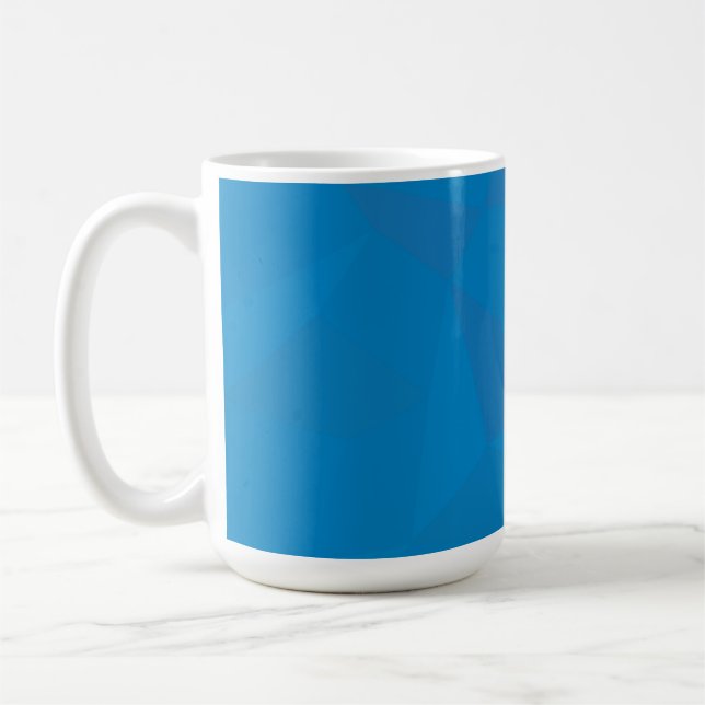 Mug Blue, geometric, cool, unique, trendy illustration (Gauche)