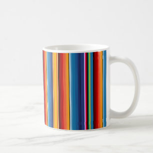 Mug Blue Gold Red Sarape mexicaine