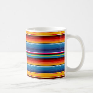 Mug Blue Gold Red Sarape mexicaine