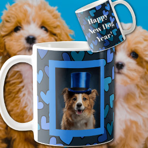 Mug Blue Happy New Chien Année