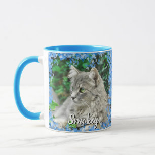 Mug Blue Hearts, Carré Instagram Cat 2 Photo
