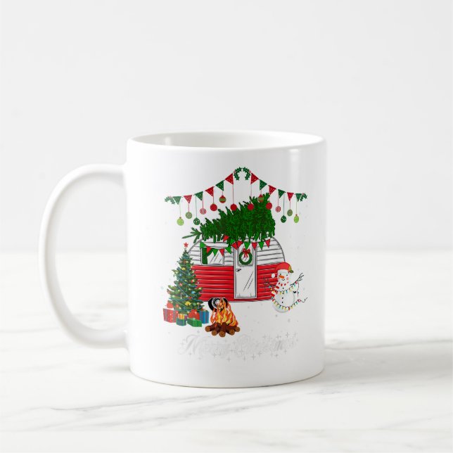 Mug Blue Heeler avec pull de Noël - Joyeux Noël (Gauche)