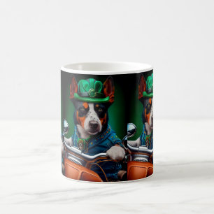 Mug Blue Heeler Chien Conduite Vélo St. Patrick's Day