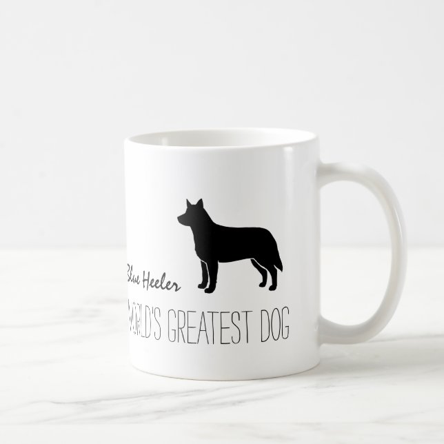 Mug Blue Heeler Silhouette le plus grand chien du mond (Droite)