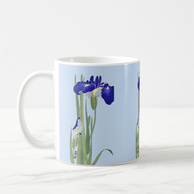 Mug Blue Irises par Ohara Koson (Gauche)