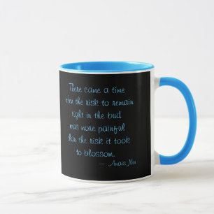 Mug Blue Jennie On Black avec Anais Nin citation Céram