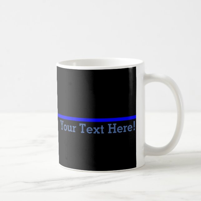 Mug Blue Line mince symbolique personnalisent ceci (Droite)