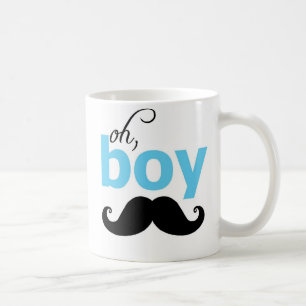 Mug Blue Oh garçon Mustache déclaration Mustache Musta