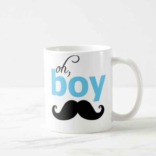 Mug Blue Oh garçon Mustache déclaration Mustache Musta (Droite)