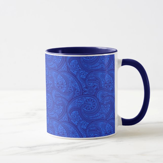 Mug Blue Paisley (Droite)