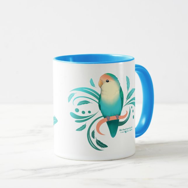 Mug Blue Peach Faced Lovebird (Devant droit)