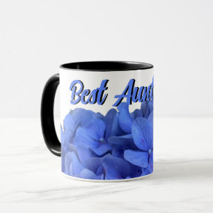 Mug Blue periwinkel élégantes hydrangées florales