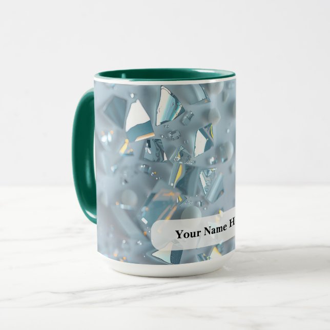 Mug Blue Prism Perle Éclatée (Devant gauche)