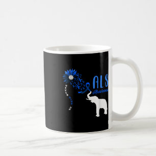 Mug Blue Ribbon Elephant Als Guerrier Support égalemen