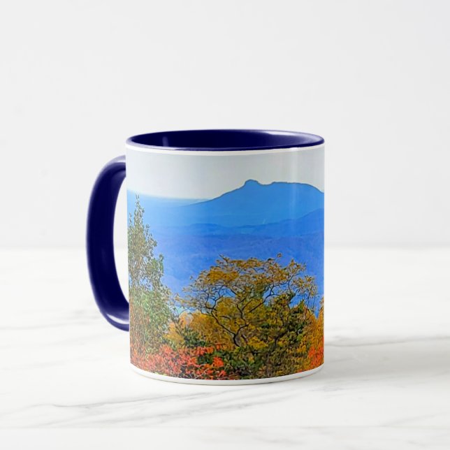 Mug Blue Ridge Parkway Fall Vue sur Pilot Mountain (Devant gauche)