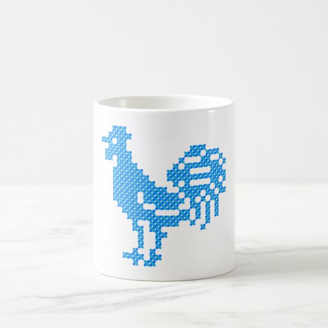 Mug Blue Rooster (Centre)