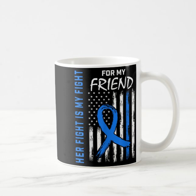 Mug Blue Son combat est ma lutte contre le diabète (Droite)