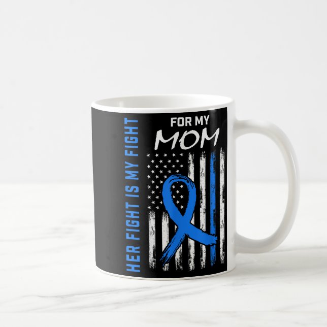 Mug Blue Son combat est ma lutte contre le diabète (Droite)