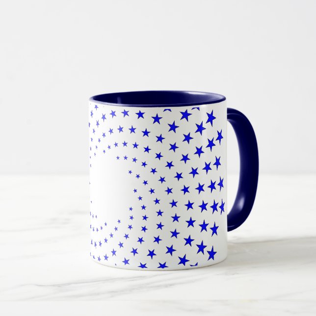 Mug - Blue Star Swirls (Devant droit)