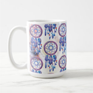 Mug Blue Watercolor Dreamcatcher Modern Boho