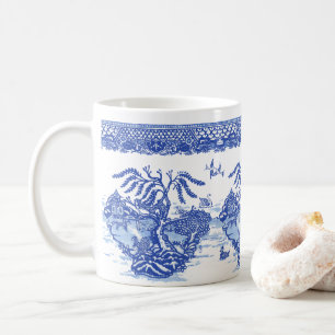 Mug Blue Willow Squirrel Fox Duck Isle of Animaux Amus