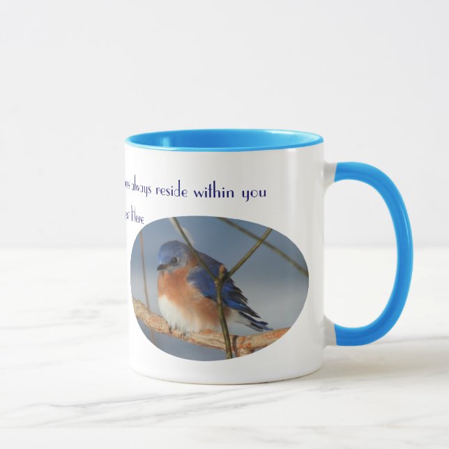Mug Bluebird Of Happiness Inspiration (Droite)
