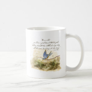 Mug Bluebird sur Branche Victor Hugo Poème inspiratio