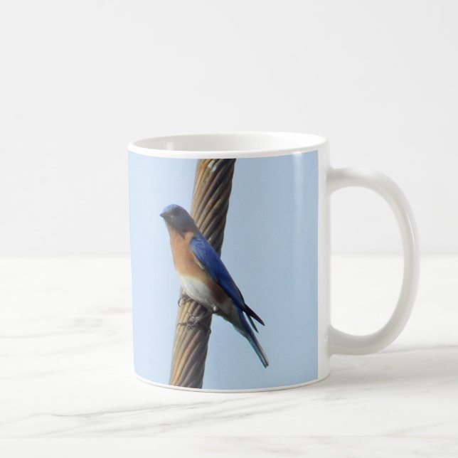 Mug Bluebird sur une Musique à fil (Droite)