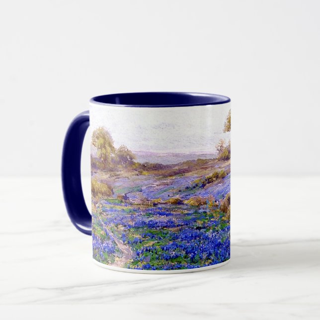 Mug Bluebonnets à Twilight au nord de San Antonio, (Devant gauche)