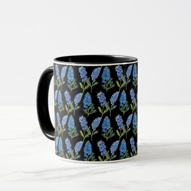 Mug Bluebonnets Fleurs Bleues Texas Texan Floral (Devant gauche)