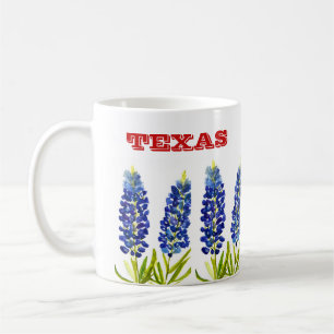 Mug Bluebonnets Texas State Flowers Lupine Watercolor