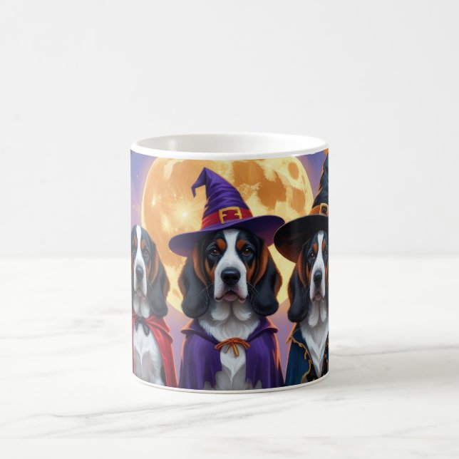 Mug Bluetick Coonhound Chiens Citrouille Halloween Fun (Centre)