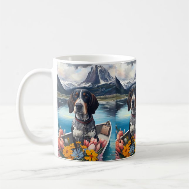 Mug Bluetick Coonhound sur une pagaie : une aventure p (Gauche)
