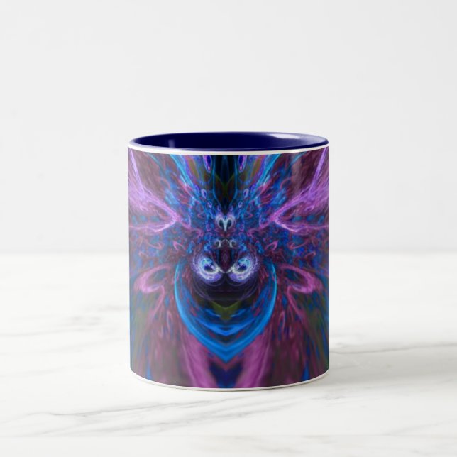 Mug Bluieal Fractal Face Art (Centre)