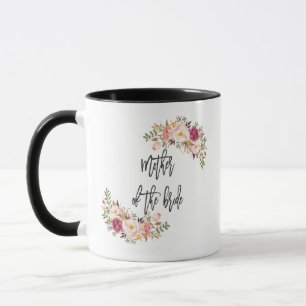Mug Blush Floral écriture manuscrite mère de la mariée