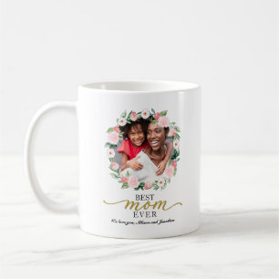 Mug Blush Floral Wreath Meilleure Maman Jour des mères