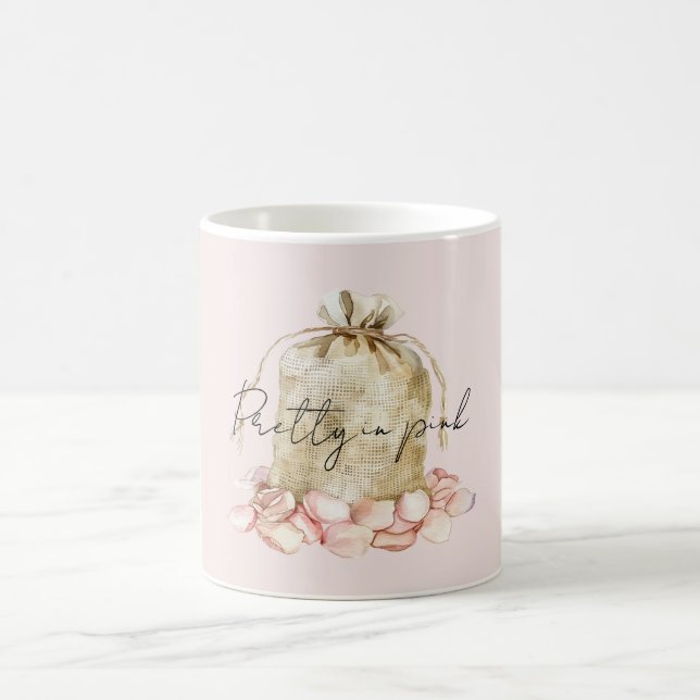 Mug Blush Pink Rose Petals Floral Bag (Centre)