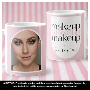 Mug Blush Rose Blanc Maquilleuse Photo Mignonne