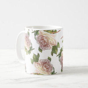 Mug Blushing Ivory Peach Rose
