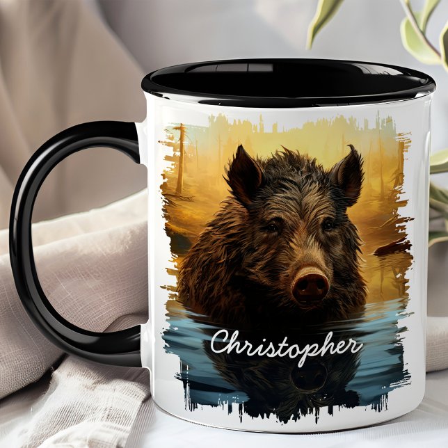 Mug Boar sauvage par Forest Lake (Créateur téléchargé)
